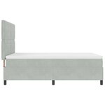 Lit à ressort vidaXL avec matelas gris clair 160x200 cm en velours