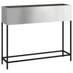 vidaXL Bac de jardin surélevé Argent 100 x 26 x 82 cm Acier inoxydable