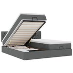 VidaXL Cadre de lit ottoman avec matelas gris foncé 160x200cm tissu