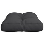 vidaXL Coussin de palette noir 50x40x12 cm tissu