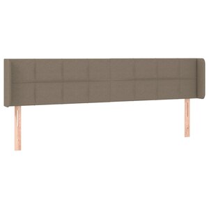 vidaXL Tête de lit avec oreilles Taupe 163x16x78/88 cm Tissu