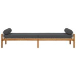 vidaXL Banc de jardin avec coussin gris résine tressée acacia