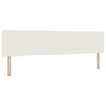 vidaXL Tête de lit avec tête de lit Crème 200 cm Tissu côtelé