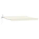 vidaXL Auvent rétractable électrique Crème et Blanc 4 5 × 3 5 m