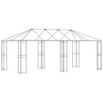 vidaXL Cadre de gazebo sans tissu de gazebo 6 x 3 m Noir Acier