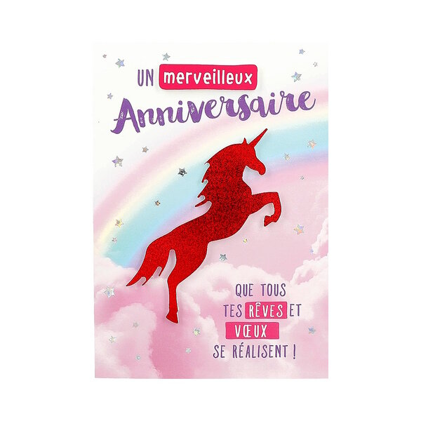 Carte Anniversaire - Un merveilleux Anniversaire Que tous tes rêves et voeux...