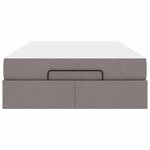 vidaXL Cadre de lit avec matelas Taupe 120 x 190 cm tissu