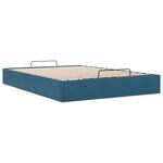 vidaXL Cadre de lit ottoman sans matelas bleu foncé 140x200 cm velours