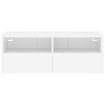 vidaXL Meuble TV mural blanc 80x30x30 cm bois d'ingénierie
