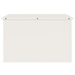 vidaXL Boîte de Rangement Extérieure Blanc 80 x 50 5 x 50 cm Acier