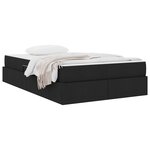 vidaXL Lit avec rangement et matelas Noir 120 x 190 cm Polyester