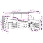 vidaXL Ensemble de canapés d'extérieur 4 Pièces Blanc et Beige Polyester