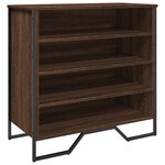 vidaXL Armoire à chaussures chêne marron 80x38x78 cm bois d'ingénierie