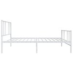 vidaXL Cadre de lit métal sans matelas et pied de lit blanc 100x200 cm