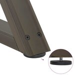 vidaXL Pieds de table basse 2 pièces Acier naturel 70 x (30-31 3) cm Acier
