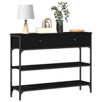 vidaXL Table console Chêne noir 72 5 x 25 x 75 cm Bois d'ingénierie
