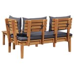 vidaXL Banc de jardin 2 Pièces Marron Teck massif
