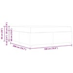 vidaXL Cadre de lit avec matelas Marron foncé 180 x 200 cm tissu