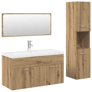 vidaXL Ensemble de meubles salle de bain 4 Pièces bois d'ingénierie