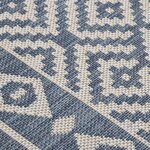 vidaXL Tapis à tissage plat d'extérieur 140x200 cm Rayures bleues