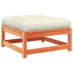 vidaXL Salon de jardin 10Pièces avec coussins cire marron bois pin massif