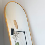 Miroir rectangulaire avec cadre en aluminium cuivré 40 x 150 cm