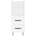 vidaXL Buffet haut Blanc 34 5x34x180 cm Bois d'ingénierie