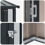 vidaXL Cabanons de jardin Anthracite 103 x 74 x 200 cm Métал