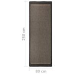 vidaXL Tapis à tissage plat d'extérieur 80x250 cm Marron foncé