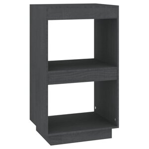 vidaXL Bibliothèque Gris 40x35x71 cm Bois de pin massif