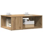 vidaXL Table basse chêne artisanal 90x67x33 cm bois d'ingénierie