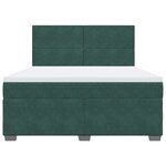 vidaXL Sommier à lattes de lit et matelas Vert foncé 180x200cm Velours