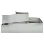 vidaXL Cache-pot de jardin Argent 100 x 100 x 50 cm Acier galvanisé