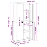 vidaXL Armoire de rangement 2 Pièces Noir 80 x 40 x 200 cm Acier