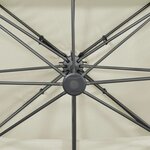vidaXL Parasol déporté à double toit Sable 400x300 cm