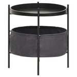 vidaXL Table d'appoint avec panier 40x40x45 5 cm Gris
