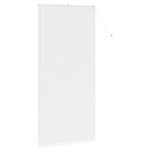 vidaXL Store de Fenêtre avec des rideaux Blanc Aluminium