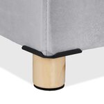 Banquette de rangement en velours matelassée 34 x 76 x 38 cm espace de stockage polyvalent style moderne en velours gris 13_0010924