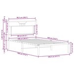 vidaXL Cadre de lit sans matelas chêne marron 100x190 cm