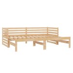 vidaXL Lit coulissant 2x(90x200) cm Bois de pin massif