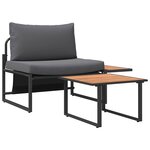 vidaXL Ensemble de canapé de jardin 2 Pièces Anthracite Acier