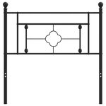 vidaXL Tête de lit métal noir 100 cm