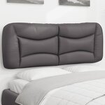 vidaXL Coussin de tête de lit Hvar gris 140 cm similicuir