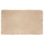 vidaXL Tapis en fausse Tafalla Beige 100 x 200 cm Polyester