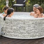 Spa gonflable rond lay-z-spa vancouver airjetplus décor pierre 155 x 60 cm