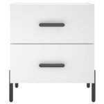 vidaXL Table de chevet blanc 40x35x47 5 cm bois d’ingénierie