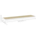vidaXL Étagère flottante murale chêne et blanc 120x23 5x3 8 cm MDF