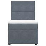 vidaXL Sommier à lattes de lit et matelas Gris foncé 90x190 cm Velours