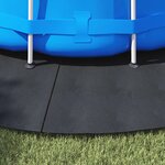 vidaXL Feuille de sol de piscine noire Ø 458 cm  tissu non tissé rond.