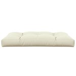 vidaXL Coussin de palette crème 120x80x12 cm tissu